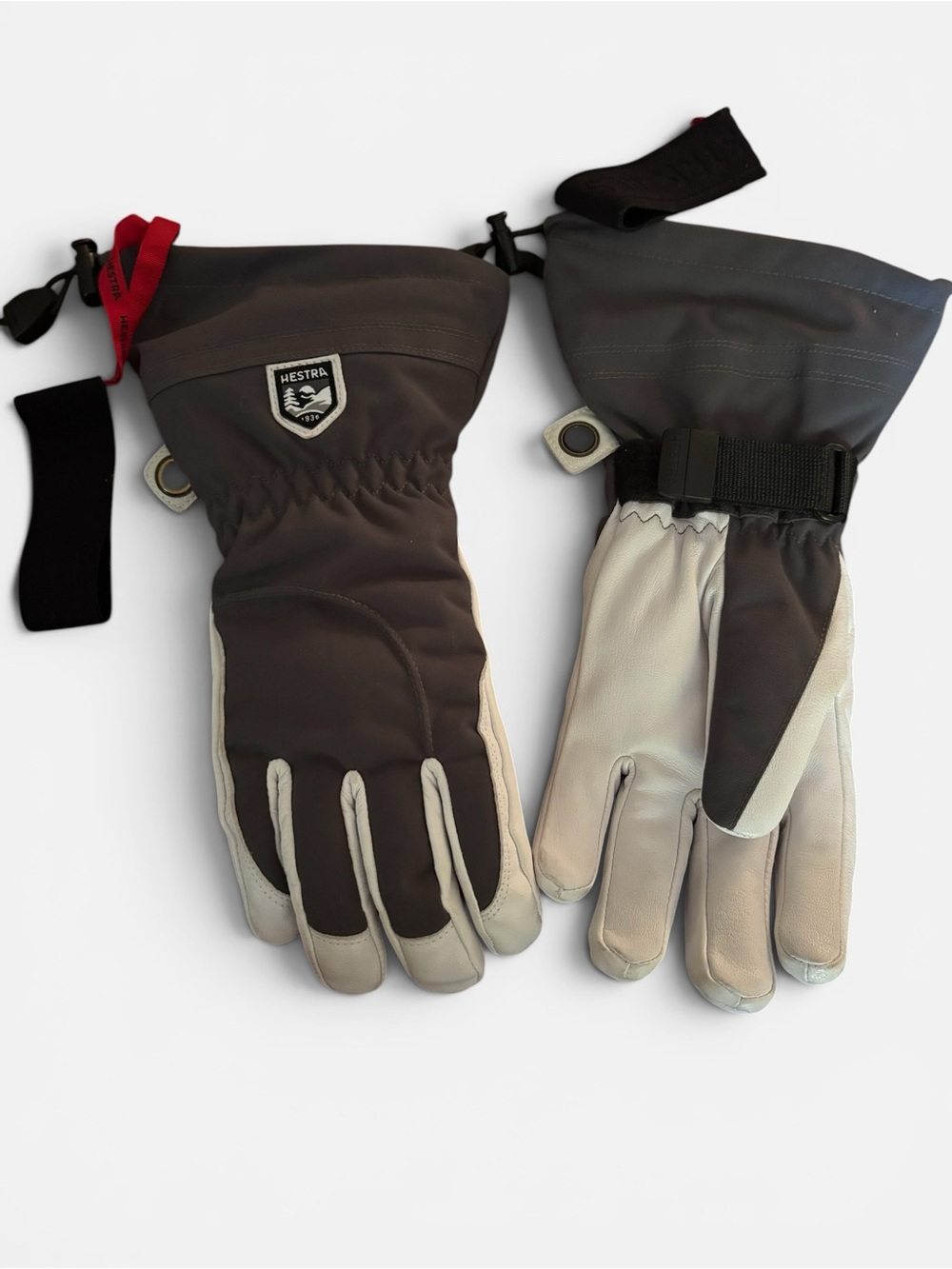 Hester’s Army Leather Heli 5 Finger Ski Gloves Women’s Size 8 NWOT